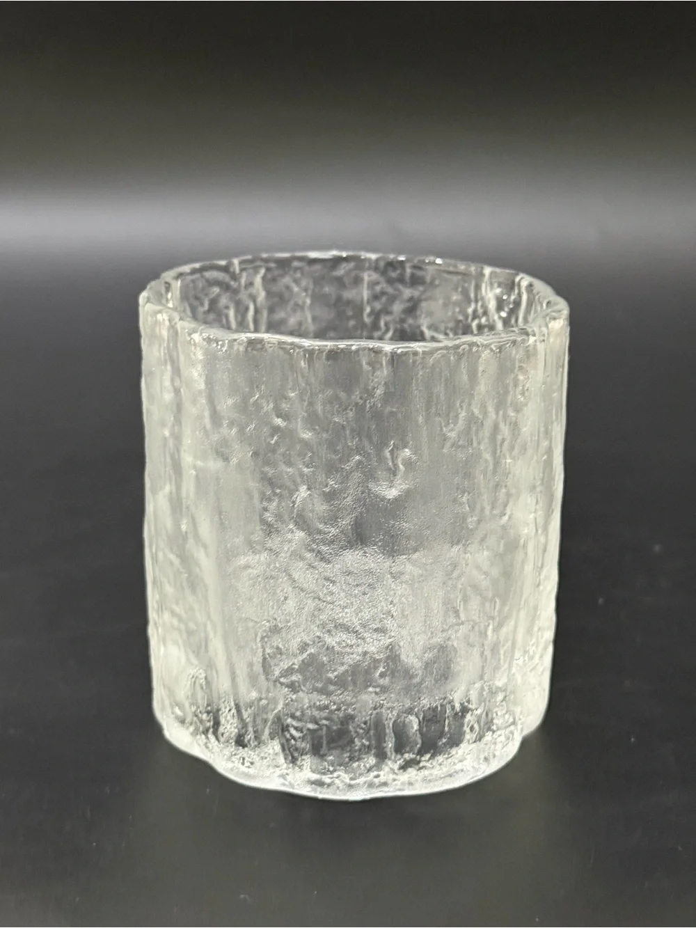 4pc MIKASA Frostfire Frosted Textured Rocks Old Fashioned Lowball Tumbler Glass